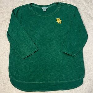 Tommy Bahama x NCAA Baylor Bears 3/4 Long Sleeve Green T Shirt Women’s XL Rare